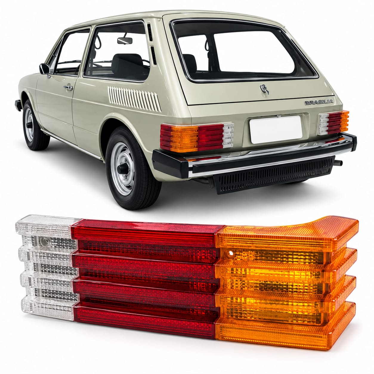 Par Stop trasero Ambar Brasilia 1978-1982