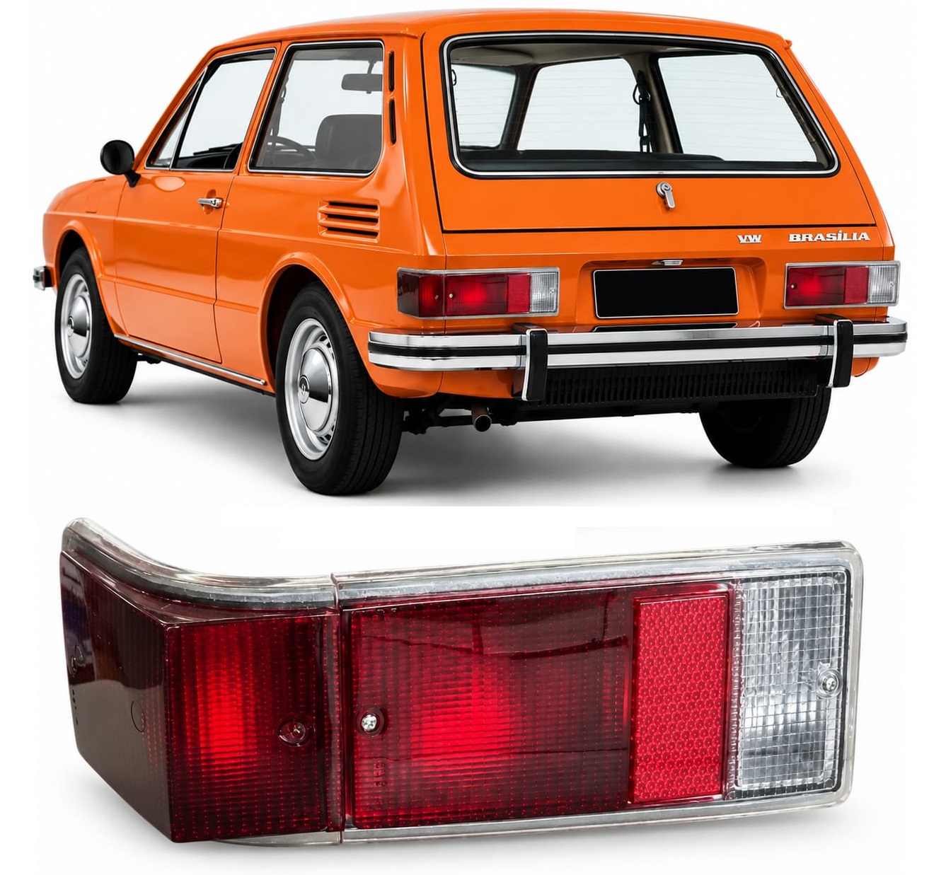 Tapa stop trasero (Rubi) Brasilia 1973-1977
